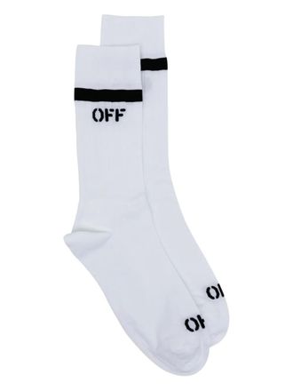 Off-white Calzini con logo a intarsio - WHITE A BLACK