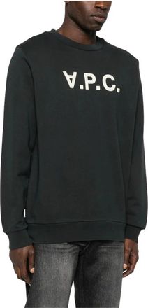 A.P.C. Sweatshirt - Heren - Sweatshirts - Zwart - M - Katoen - Hoodies & sweatvesten