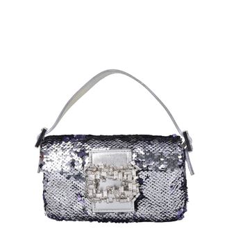 Gedebe Habibi Mini Sequins - Dames - Handtassen - Grijs - ONE Size - Leer - Tassen