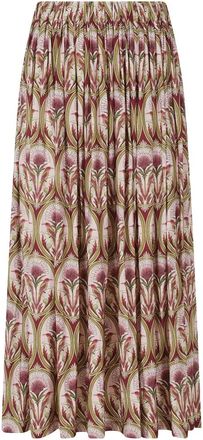 Farm Rio Garden Medal Pliss&eacute; Midi Rok - Dames - Midirokken - Veelkleurig - M - Rokken