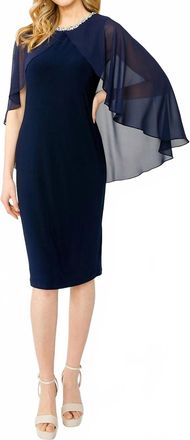 Joseph Ribkoff Knee-Length Sheath Dress In Midnight Blue