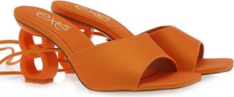 Ex&eacute; Womens Lilian Heel Sandal In Orange