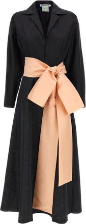 Bernadette Long Clarence Dress - Dames - Maxi kleedjes - Zwart - 2XS - Katoen - Kleedjes