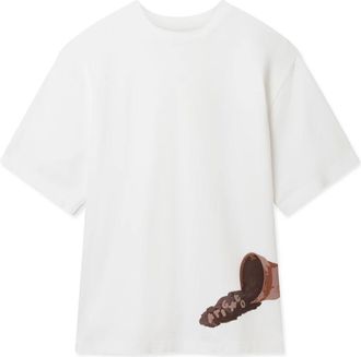 Axel Arigato Tops, Heren, Wit, M, Katoen, Fallen T-Shirt