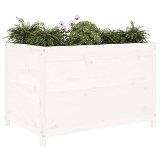 Berkfield Home Garden Raised Bed White 119.5x82.5x78 cm Solid Wood Pine