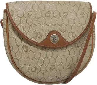 Dior Pre-owned Cross Body Bags, female, Beige, Size: ONE SIZE Pre-owned Vintage Shoulder Bag