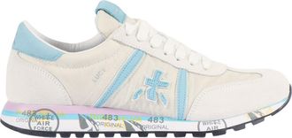 Premiata Perforated Texture Sneakers With Smooth Accents