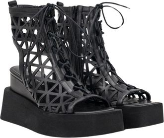 Elena Iachi Lace-up Boots - Dames - Veterlaarzen - Zwart - 38 EU - Schoenen