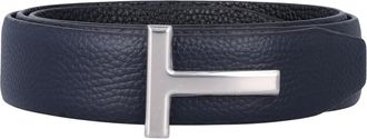 Tom Ford Reversible T Belt - Heren - Riemen - Blauw - 100 CM - Leer - Accessoires
