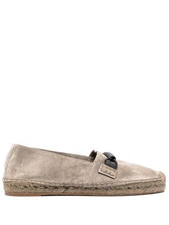 Brunello Cucinelli Espadrilles con fibbia - Grigio