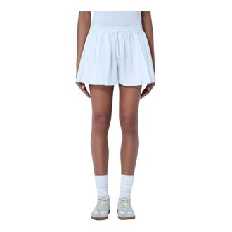 Lacoste Short Shorts, female, White, Size: S Pleated Skort with Elasticated Waistband