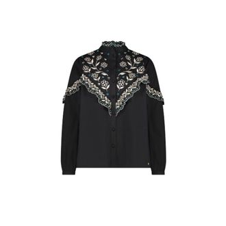 Fab By Fabienne Chapot Daila Katoenen Poplin Blouse - Dames - Blouses - Zwart - XS - Katoen - Overhemden