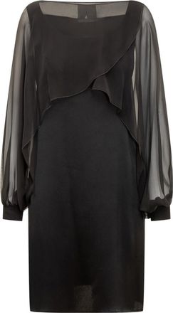 Alberta Ferretti Black Round Neck Dress
