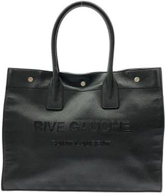 Saint Laurent Pre-owned Rive Gauche Small Calf Tote Bag - Dames - Vintage Handtas - Zwart - ONE Size - Leer - Vintage