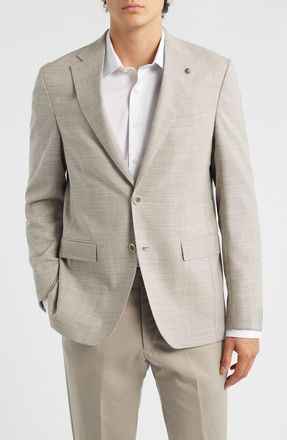 Jack Victor Midland Sand Textured Wool & Silk Sport Coat at Nordstrom, Size 36Regular