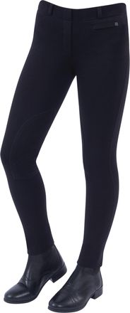 Dublin Childrens/Kids Supa-fit Pull On Knee Patch Jodhpurs (23in) (Black)
