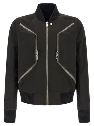 Rick Owens Black Solid Bomber Jacket