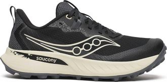 Saucony Womens Peregrine 15 Trail Running Shoes In Black/pearl