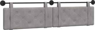 vidaXL Cabecero Colgante Gris Claro Terciopelo Vidaxl