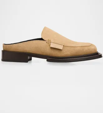 Moschino Men & apos;s Suede Loafer Mules