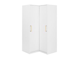 Vente-Unique Armario esquinero 2 puertas - L115 cm - Blanco - LIZANDRO