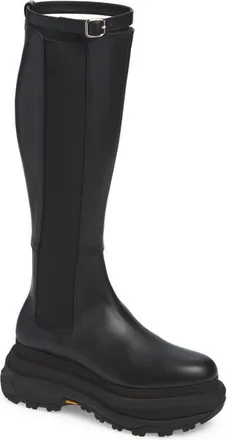 sacai Belt Shaft Tall Boot in Black at Nordstrom, Size 40