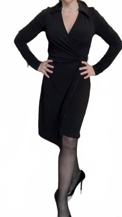 Ariella Ring Detail Wrap Dress In Black