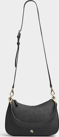 Lauren Ralph Lauren Womens Danni gold logo leather crossbody bag