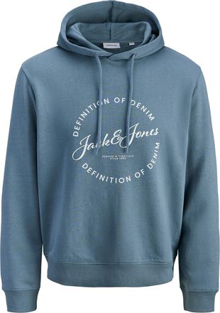 Jack & Jones Plus Size Kapuzensweatshirt JJGRAYSON SWEAT HOOD PLS, Herren, Gr. 4XL, blau mirage, angeraute Sweatware, Obermaterial: 60% Polyester, 40% Baumwolle, JACK & JONE