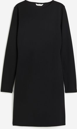 H&M Jerseykleid mit Cut-out - Schwarz