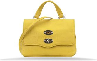 Zanellato Leren Schoudertas Girello - Dames - Handtassen - Geel - ONE Size - Leer - Tassen