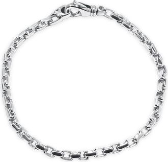 Pompeii3 Mens 14k Gold (15gram) or Platinum (28gram) 4mm Link Bracelet 8.5