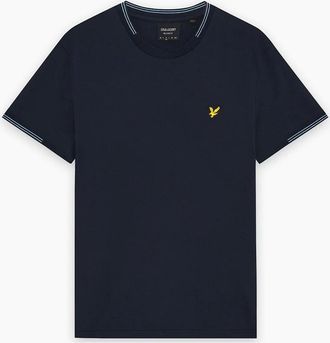 Lyle & Scott Mens Lyle & Scott Fine Tipped T-Shirt DARK NAVY - Size: 40