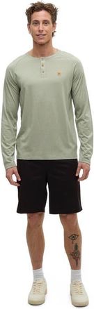 tentree Baker Henley Longsleeve in Light Moss Heather at Nordstrom, Size Xx-Large
