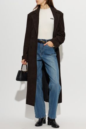Rotate Suede Coat, Womens, Brown