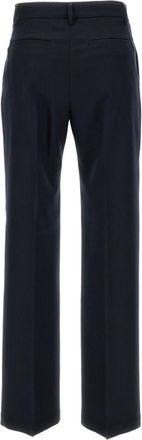 Barena Blue Coen Natural Stretch Wool Flannel Trousers