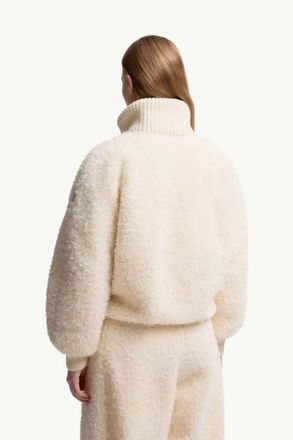 Moncler Quilted Puffer Down Jacket - Ecru