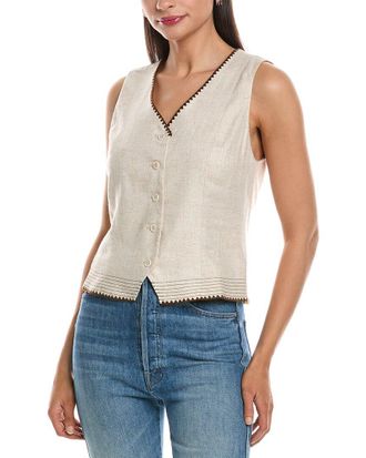 Nanette Lepore Sleeveless Linen-Blend Blouse