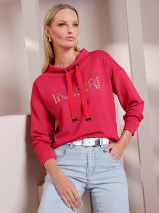 Heine Sweatshirt HEINE, Damen, Gr. 34, pink, 50% Modal, 44% Polyester, 6% Elasthan, unifarben, Sweatshirts Sweatshirt