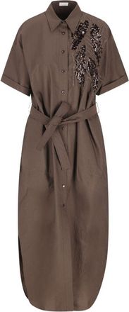 Brunello Cucinelli Brunello Cucinelli katoenen lange jurk