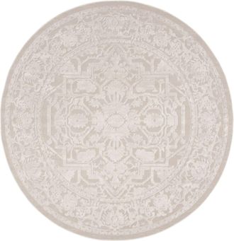 Safavieh Alfombra poli&eacute;ster crema / marfil 152 x 152 cm