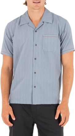 Hurley Lay Day Camp Shirt in Grey Teal at Nordstrom, Size Xx-Large