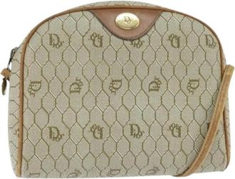 Dior Pre-owned Cross Body Bags, female, Beige, Size: ONE SIZE Pre-owned Vintage Plastic Shoulder Bag