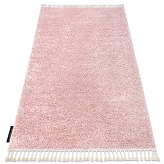 RugsX Rugsx - Alfombra Berber 9000 Rosado Franjas Bereber Marroqu&iacute; Shaggy Pink 80x150 Cm