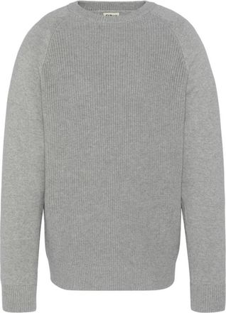 Schott NYC Rondgebreide kleding - Heren - Ronde hals truien - Grijs - 2XL - Katoen - Truien & Vesten