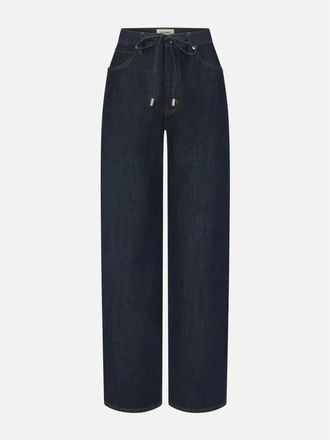 Frame Denim Off Duty Drawstring Bow - Dames - Loose Fit Jeans - Blauw - W25 - Katoen - Jeans