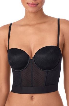 DKNY Dot Mesh Bustier in Black at Nordstrom Rack, Size 32Dd