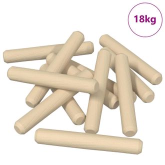 vidaXL Dowel De Madera 12000 Pcs Marr&oacute;n Madera Maciza Vidaxl