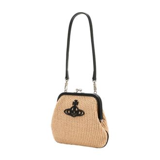 Vivienne Westwood Womens Cotton Woven Clutch Beige