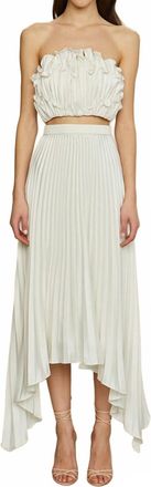 AMUR Averi Scallop Top In Ivory